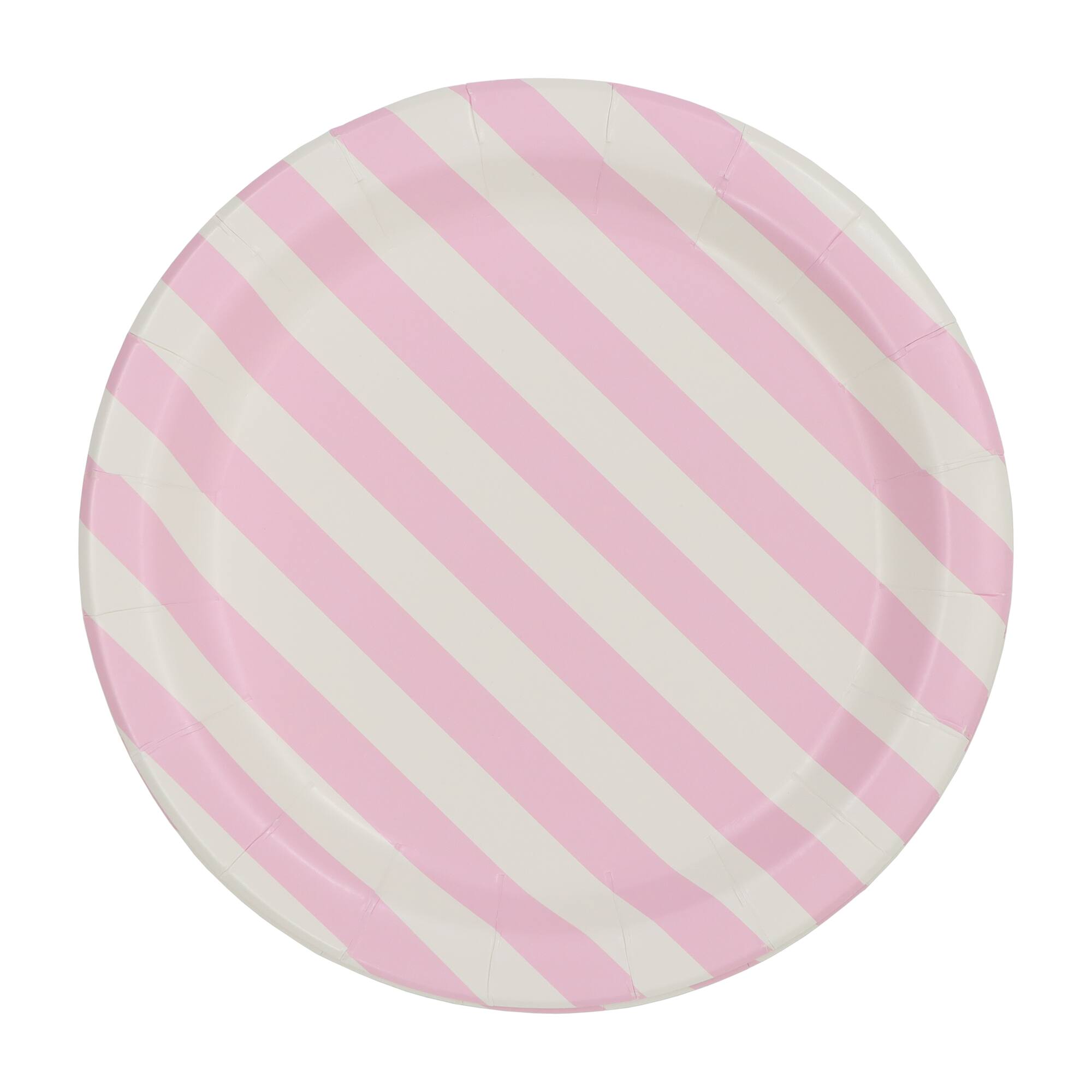24 Packs: 10 ct. (240 total) 7" Pink & White Striped Plates by Celebrate It™